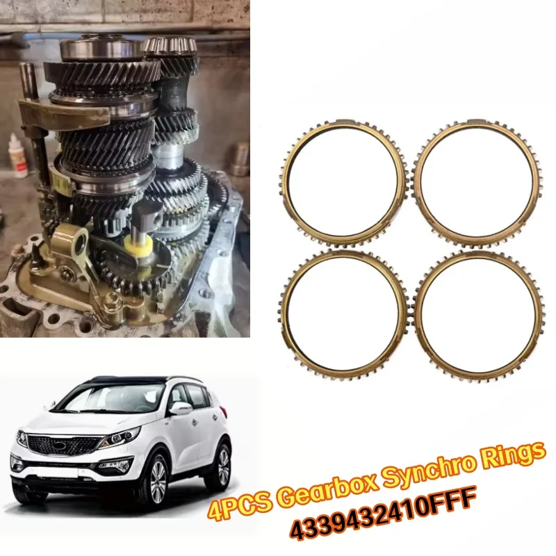 4PCS OE 4339432410FFF Car Gearbox Synchro Rings Brand NEW For Hyundai Tucson IX35 Precision Transmission Gear Synchronizer Ring
4PCS OE 4339432410FFF Car Gearbox Synchro Rings Brand NEW For Hyundai Tucson IX35 Precision Transmission Gear Synchronizer Ring