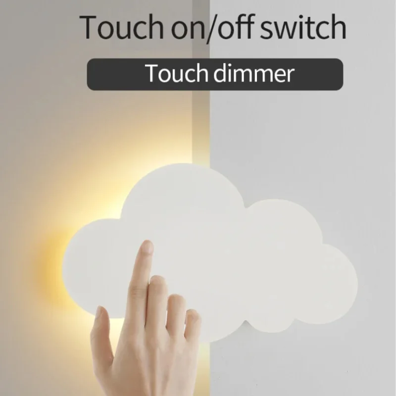 Creative Cloud Wall Lamp Baby Room Bedroom Led Lights Sconces Modern Indoor Lamp Warm Decoration 3 Color Dimming Wall Light
Creative Cloud Wall Lamp Baby Room Bedroom Led Lights Sconces Modern Indoor Lamp Warm Decoration 3 Color Dimming Wall Light