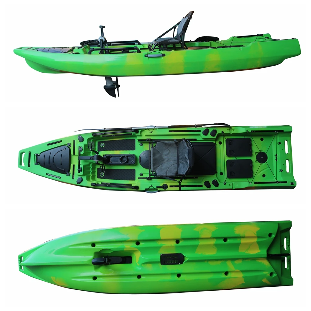 12.5ft Fishing Boat Pedal Drive Kayak with Electric Trolling Jet Motor Engine Lldpe Material Hard Plastic for Sale
12.5ft Fishing Boat Pedal Drive Kayak with Electric Trolling Jet Motor Engine Lldpe Material Hard Plastic for Sale