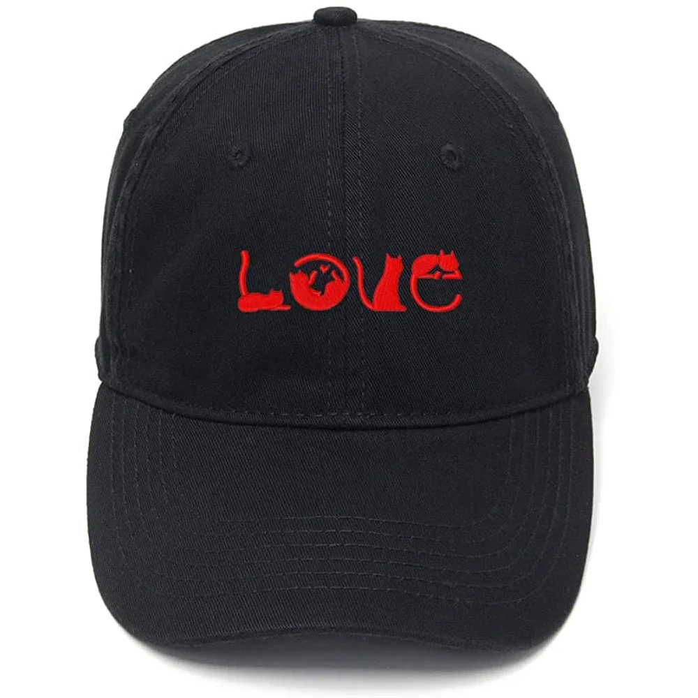 Lyprerazy Men's Baseball Cap Love Cat Embroidery Hat Cotton Embroidered Casual Baseball Caps
Lyprerazy Men's Baseball Cap Love Cat Embroidery Hat Cotton Embroidered Casual Baseball Caps