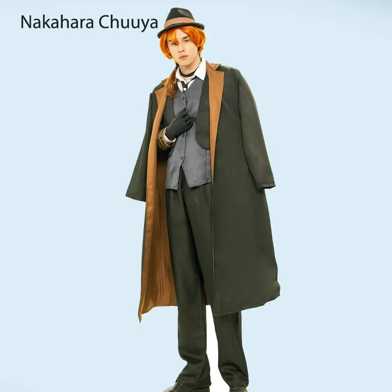 Anime Cosplay BSD Black Long Coat Suit Outfits with Hat for Halloween Nakahara Chuuya Cosplay Costume
Anime Cosplay BSD Black Long Coat Suit Outfits with Hat for Halloween Nakahara Chuuya Cosplay Costume