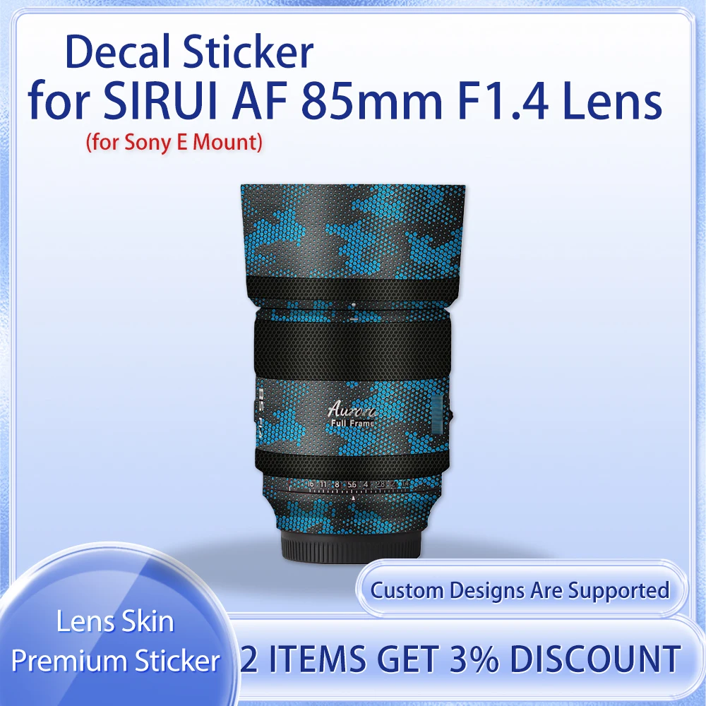 Защитная пленка для кожи AF 85F1.4 для объектива SIRUI AF 85 мм F1.4, наклейка на кожу, пленка для кожи, покрытая для крепления Sony E
Защитная пленка для кожи AF 85F1.4 для объектива SIRUI AF 85 мм F1.4, наклейка на кожу, пленка для кожи, покрытая для крепления Sony E