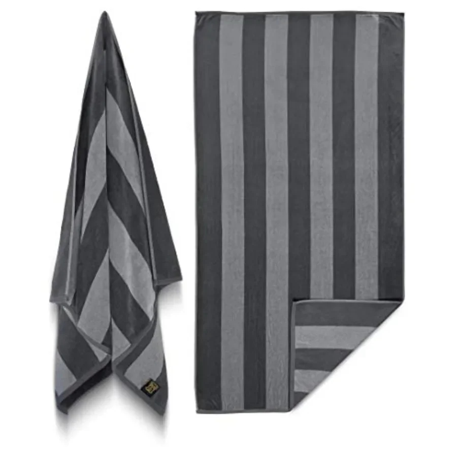 Beach towel for pool and resort use 100 cotton two-tone gray cabana stripe extra soft and highly absorbent 30 x 60 inch 4 pack
Beach towel for pool and resort use 100 cotton two-tone gray cabana stripe extra soft and highly absorbent 30 x 60 inch 4 pack