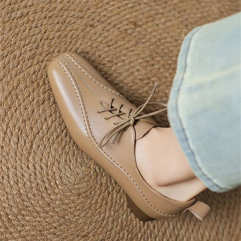 Spring Autumn Women Shoes Square Toe 3cm Chunky Heel Casual Shoes Genuine Leather Shoes for Women Retro Lace up Women Pumps SZ03
Spring Autumn Women Shoes Square Toe 3cm Chunky Heel Casual Shoes Genuine Leather Shoes for Women Retro Lace up Women Pumps SZ03