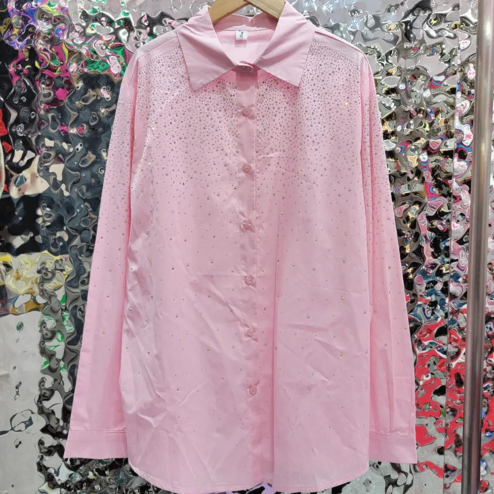 2024 Spring New Diamond Long sleeved Shirt for Women's Loose cotton shirts for women long sleeves Top
2024 Spring New Diamond Long sleeved Shirt for Women's Loose cotton shirts for women long sleeves Top
