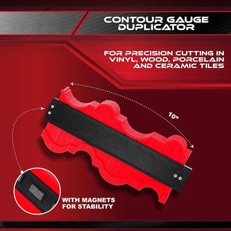 Contour Gauge, Shape Finder,Angle Finder Measuring Tool for Precise Reproduction of Irregular Shapes Perfect Fit and Easy Cuttin
Contour Gauge, Shape Finder,Angle Finder Measuring Tool for Precise Reproduction of Irregular Shapes Perfect Fit and Easy Cuttin