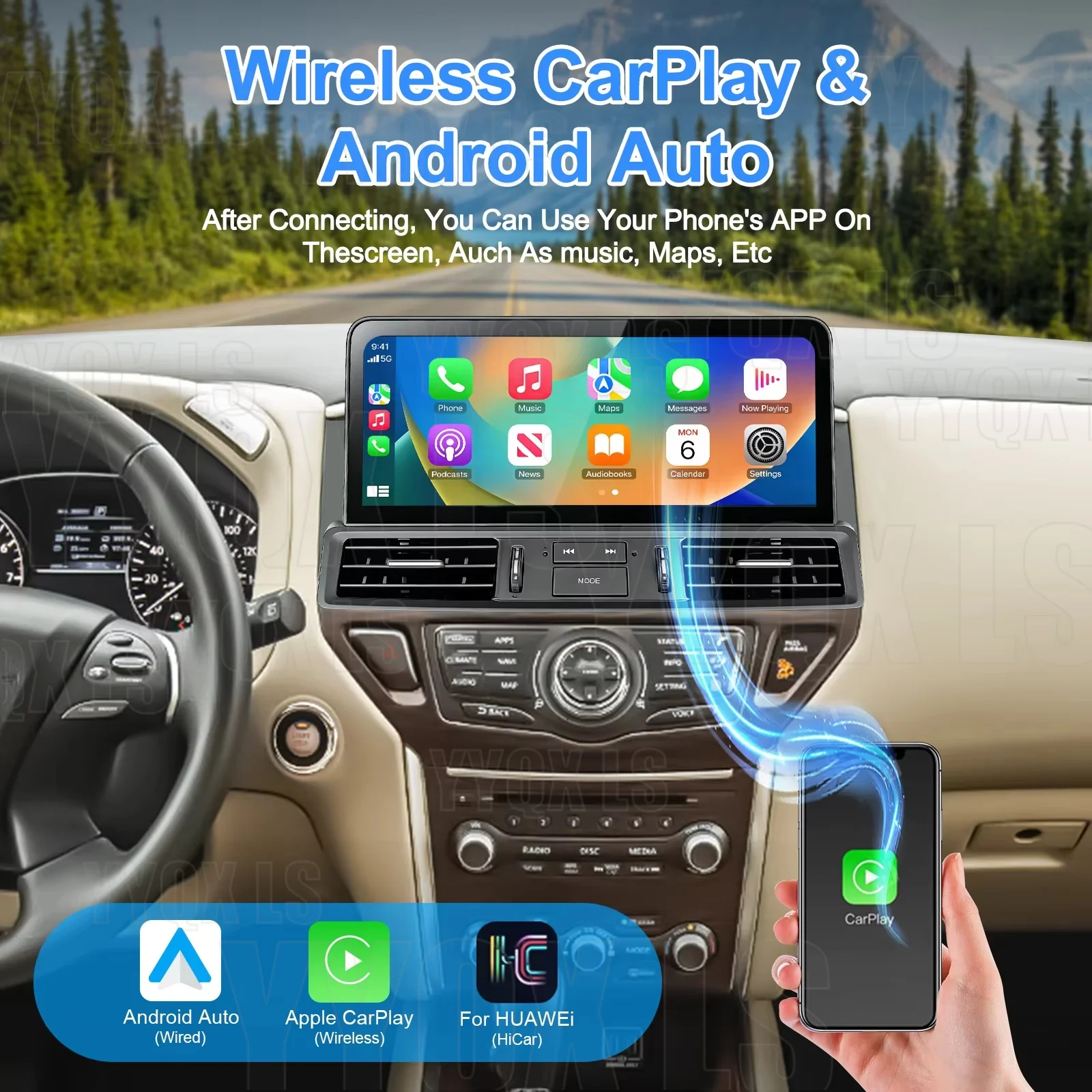 Для Nissan Pathfinder 2012-2019: Автомагнитола с Android-экраном, GPS-навигацией, мультимедийным видеоплеером и автомобильной электроникой
Для Nissan Pathfinder 2012-2019: Автомагнитола с Android-экраном, GPS-навигацией, мультимедийным видеоплеером и автомобильной электроникой