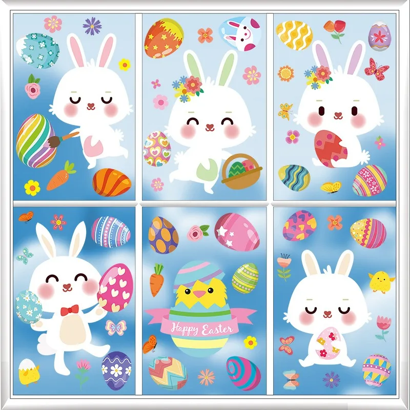 Easter Stickers Cute Rabbit Gnome Egg Static Cling Window Decals Festive Holiday Home Decor Removable
Easter Stickers Cute Rabbit Gnome Egg Static Cling Window Decals Festive Holiday Home Decor Removable