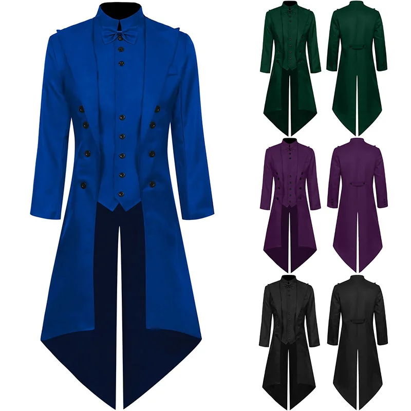Men's Halloween Costume Medieval Tie Tailcoat Long Punk Retro Men's Clothing Middle Ages Theme Fashionable Stage Outfit
Men's Halloween Costume Medieval Tie Tailcoat Long Punk Retro Men's Clothing Middle Ages Theme Fashionable Stage Outfit