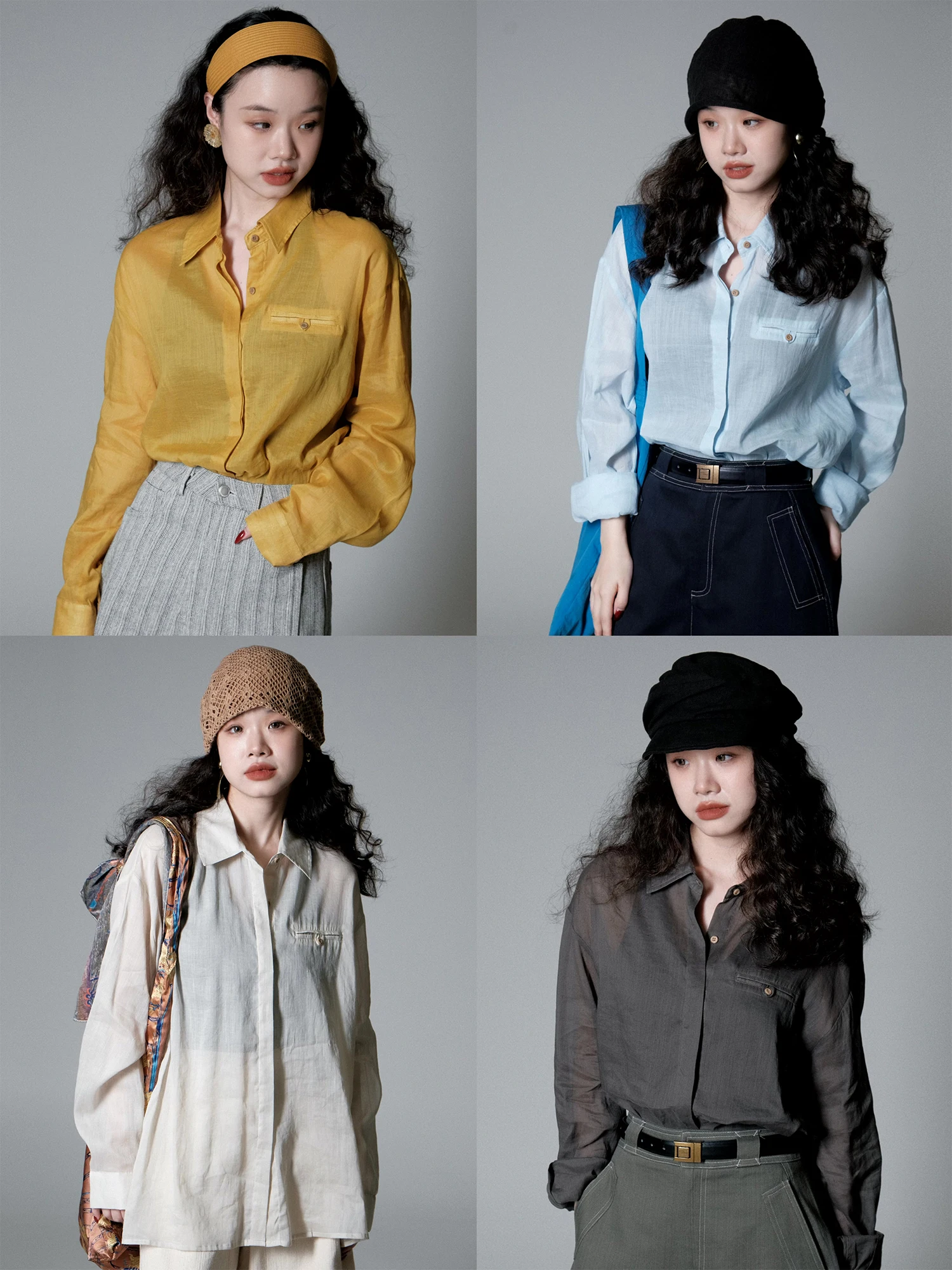 IVY YANG Flap Collar Lightweight Linen Loose Fit Single Button Long Sve irt Casual Sle Women's Premium Feeling Top
IVY YANG Flap Collar Lightweight Linen Loose Fit Single Button Long Sve irt Casual Sle Women's Premium Feeling Top