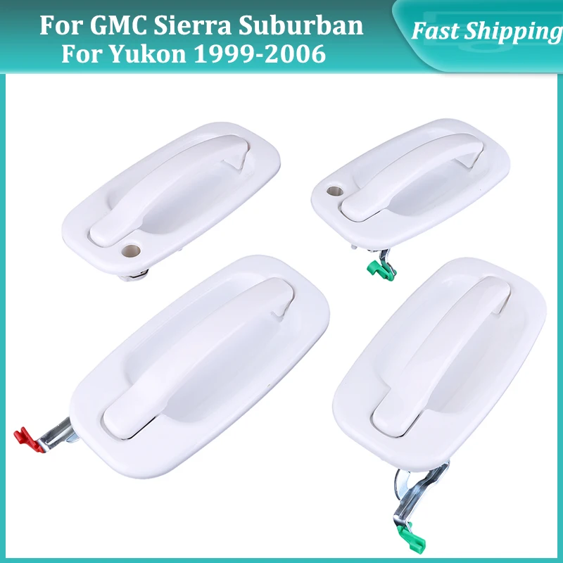 4Pcs Exterior Door Handles Compatible for GMC Sierra Suburban Yukon 1999-2006 Replaces 15029900 15029899 15182405 15029901
4Pcs Exterior Door Handles Compatible for GMC Sierra Suburban Yukon 1999-2006 Replaces 15029900 15029899 15182405 15029901