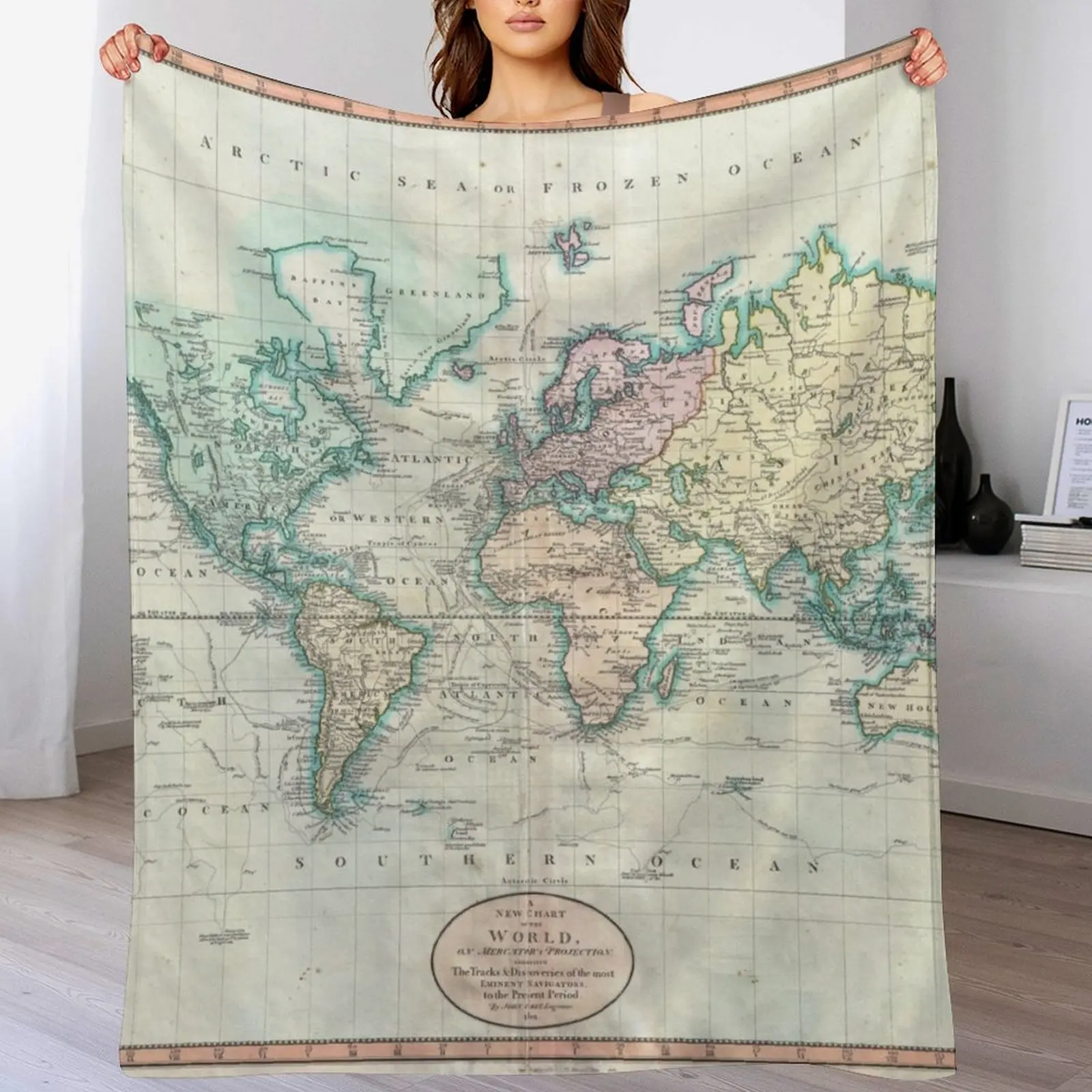 Vintage Map of The World (1801) Throw Blanket Luxury Designer Quilt Plaid on the sofa Blankets
Vintage Map of The World (1801) Throw Blanket Luxury Designer Quilt Plaid on the sofa Blankets