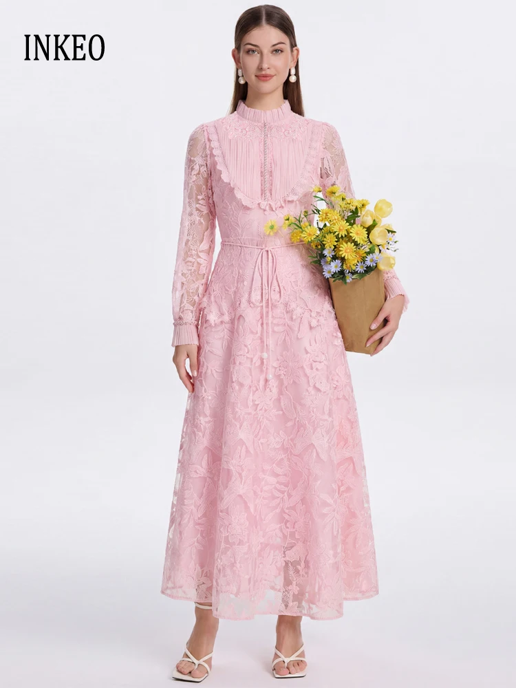 Luxury Party Mesh beading embroidery long dress 2026 New collection Elegant Pink Ruffled Lace dresses Vintage INKEO 6D074
Luxury Party Mesh beading embroidery long dress 2026 New collection Elegant Pink Ruffled Lace dresses Vintage INKEO 6D074