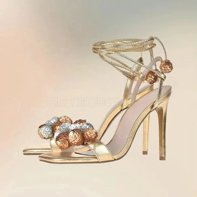 Sequins Ball Design Gold Open Toe Twine Sandals Lace Up Women Shoes Thin High Heels Party Feast Dating 2026 Zapatos Para Mujere
Sequins Ball Design Gold Open Toe Twine Sandals Lace Up Women Shoes Thin High Heels Party Feast Dating 2026 Zapatos Para Mujere