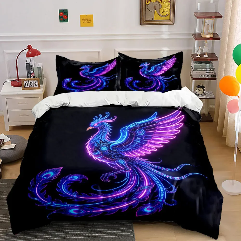 "Neon Phoenix Art Set" Soft Comfortable Duvet Cover Bedding Set Included 1*Duvet Cover & 2*Pillowcases, gift
"Neon Phoenix Art Set" Soft Comfortable Duvet Cover Bedding Set Included 1*Duvet Cover & 2*Pillowcases, gift