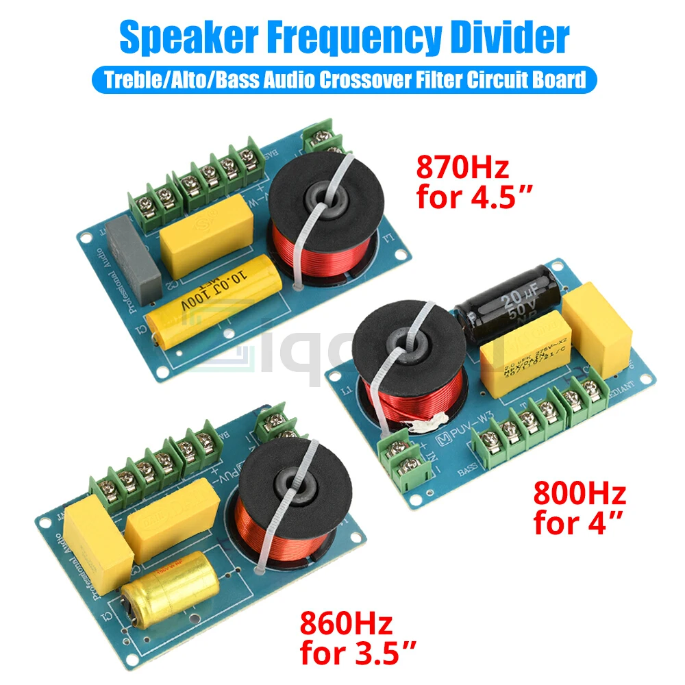 200W 3 Way Hi-Fi Speaker Frequency Treble/Alto/Bass Audio Crossover Filter Circuit Board DIY Speakers Filter for Home Theate
200W 3 Way Hi-Fi Speaker Frequency Treble/Alto/Bass Audio Crossover Filter Circuit Board DIY Speakers Filter for Home Theate