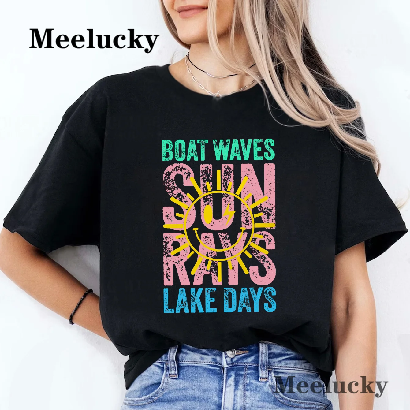 Sun Rays New T-Shirt Women Letter Print Vintage Leisure Pure Cotton Summer Short Sleeve Simple Clothes Female Tshirt Top
Sun Rays New T-Shirt Women Letter Print Vintage Leisure Pure Cotton Summer Short Sleeve Simple Clothes Female Tshirt Top