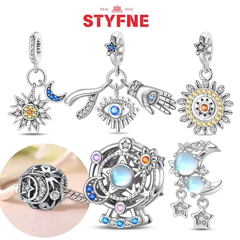Real S925 Silver The Eye of The Devil Charms Sun & Moon Beads Fit Original Bracelet DIY for Women Gifts Party Matching
Real S925 Silver The Eye of The Devil Charms Sun & Moon Beads Fit Original Bracelet DIY for Women Gifts Party Matching
