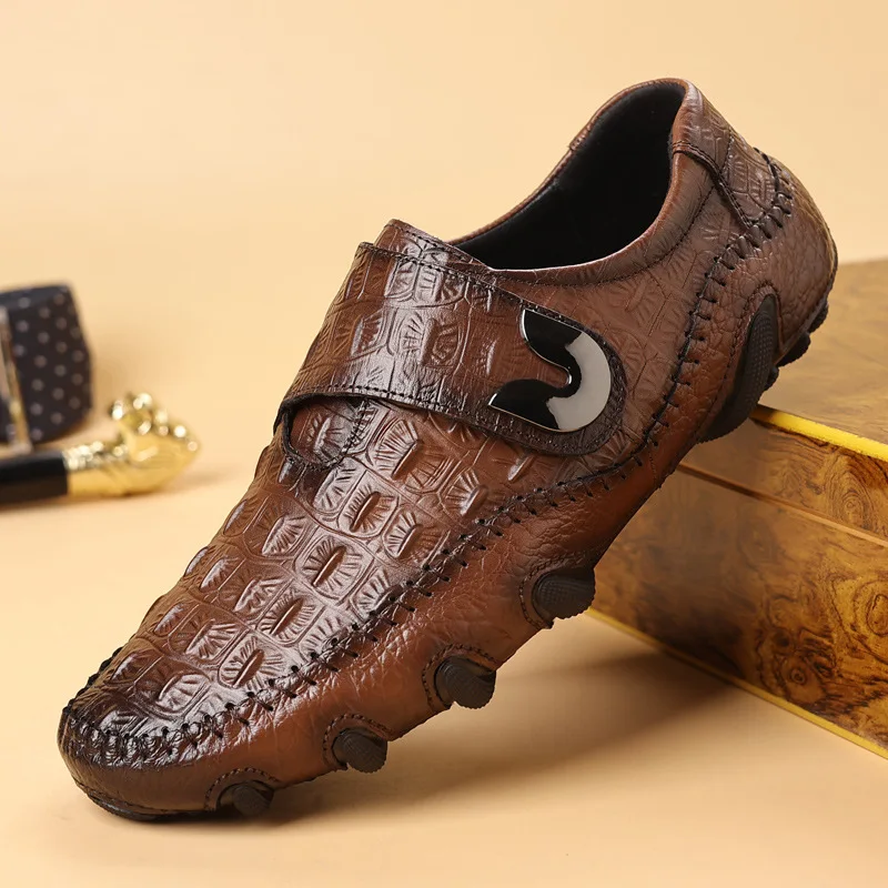 Europe Men Genuine Leather Casual Shoes Alligator Print Flat Skate Shoes Comfortable Slip-on Loafers
Europe Men Genuine Leather Casual Shoes Alligator Print Flat Skate Shoes Comfortable Slip-on Loafers