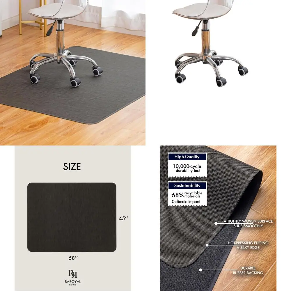 Hardwood Floor Desk Chair Mat - Heavy Duty PVC Plastic Protector for Wood/Tile Floors, 45x58 Espresso
Hardwood Floor Desk Chair Mat - Heavy Duty PVC Plastic Protector for Wood/Tile Floors, 45x58 Espresso