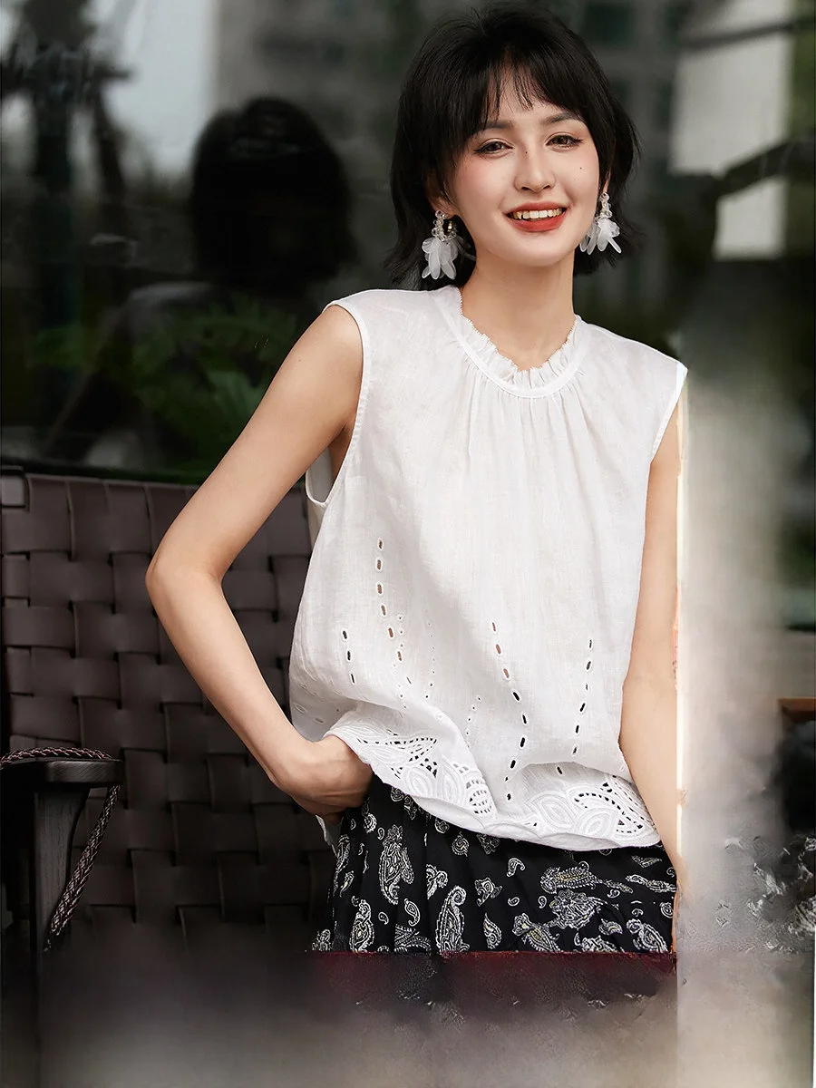 Французская женская блузка с вышивкой и ажурным льняным воротником, дышащая, легкая, летняя
Французская женская блузка с вышивкой и ажурным льняным воротником, дышащая, легкая, летняя