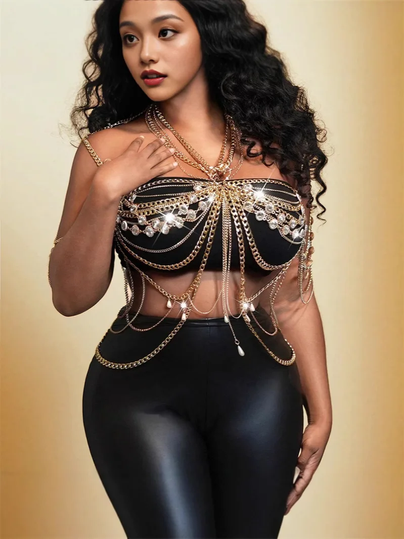 Sexy Boho Bikini Bar Bra Chain Belly Chain Rave Nightclub Costume Party Body Accessories for Women and Girls
Sexy Boho Bikini Bar Bra Chain Belly Chain Rave Nightclub Costume Party Body Accessories for Women and Girls