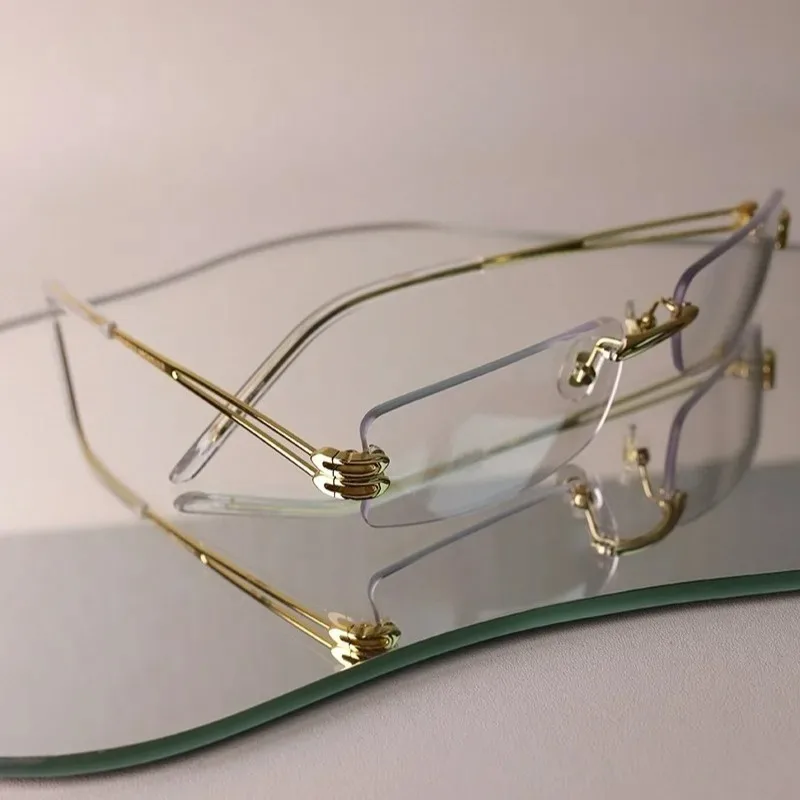 5A High quality GM luxury prescription glasses Jennie same style high-end bezel-less Rectangle glasses girls trendy fashionable
5A High quality GM luxury prescription glasses Jennie same style high-end bezel-less Rectangle glasses girls trendy fashionable