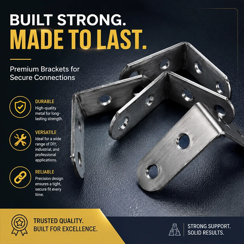 90° L-Shaped Stainless Steel Corner Bracket Heavy Duty Triangle Iron for Furniture Reinforcement
90° L-Shaped Stainless Steel Corner Bracket Heavy Duty Triangle Iron for Furniture Reinforcement
