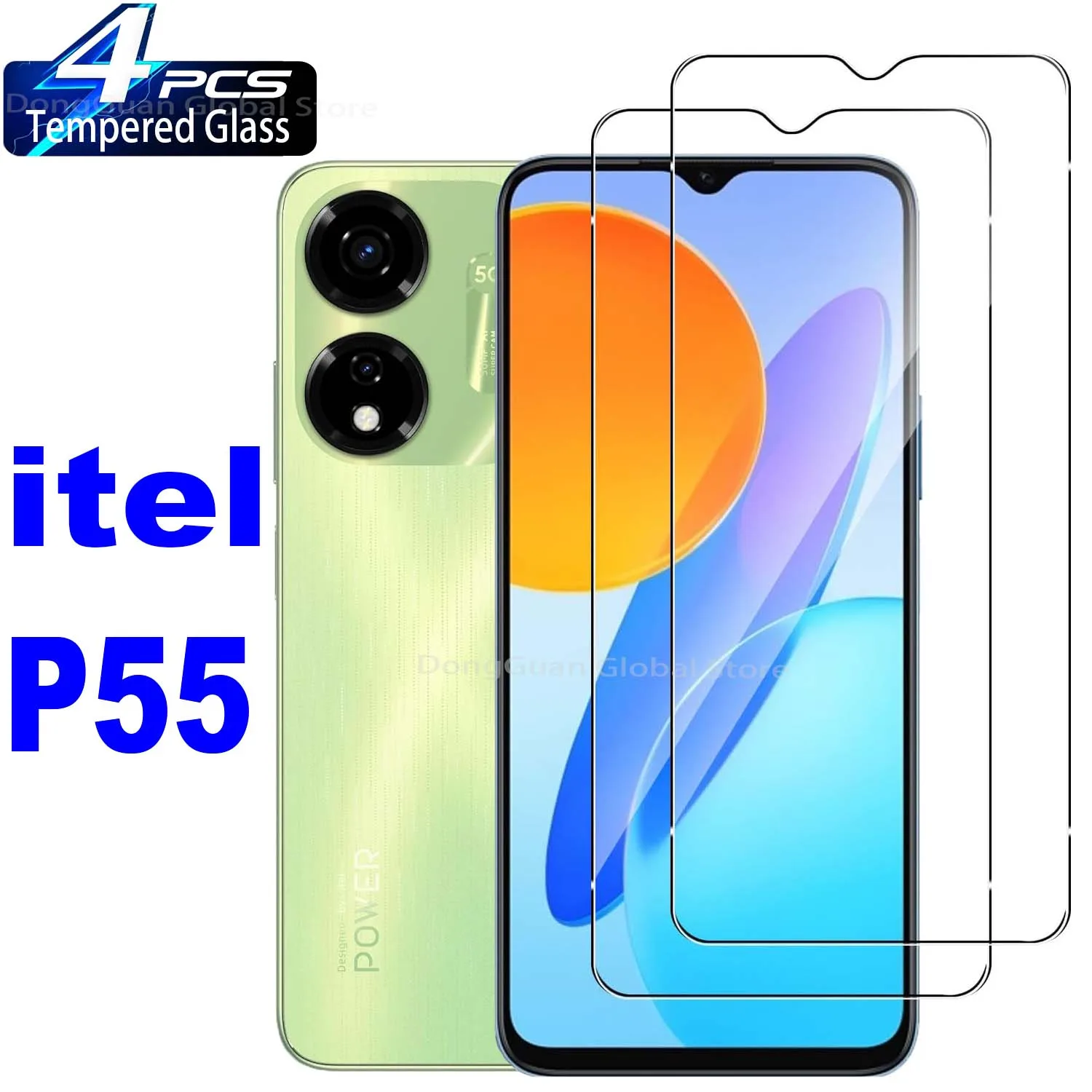 2/4Pcs Tempered Glass For itel P55 5G P55+ Power 55 Screen Protector Glass Film
2/4Pcs Tempered Glass For itel P55 5G P55+ Power 55 Screen Protector Glass Film