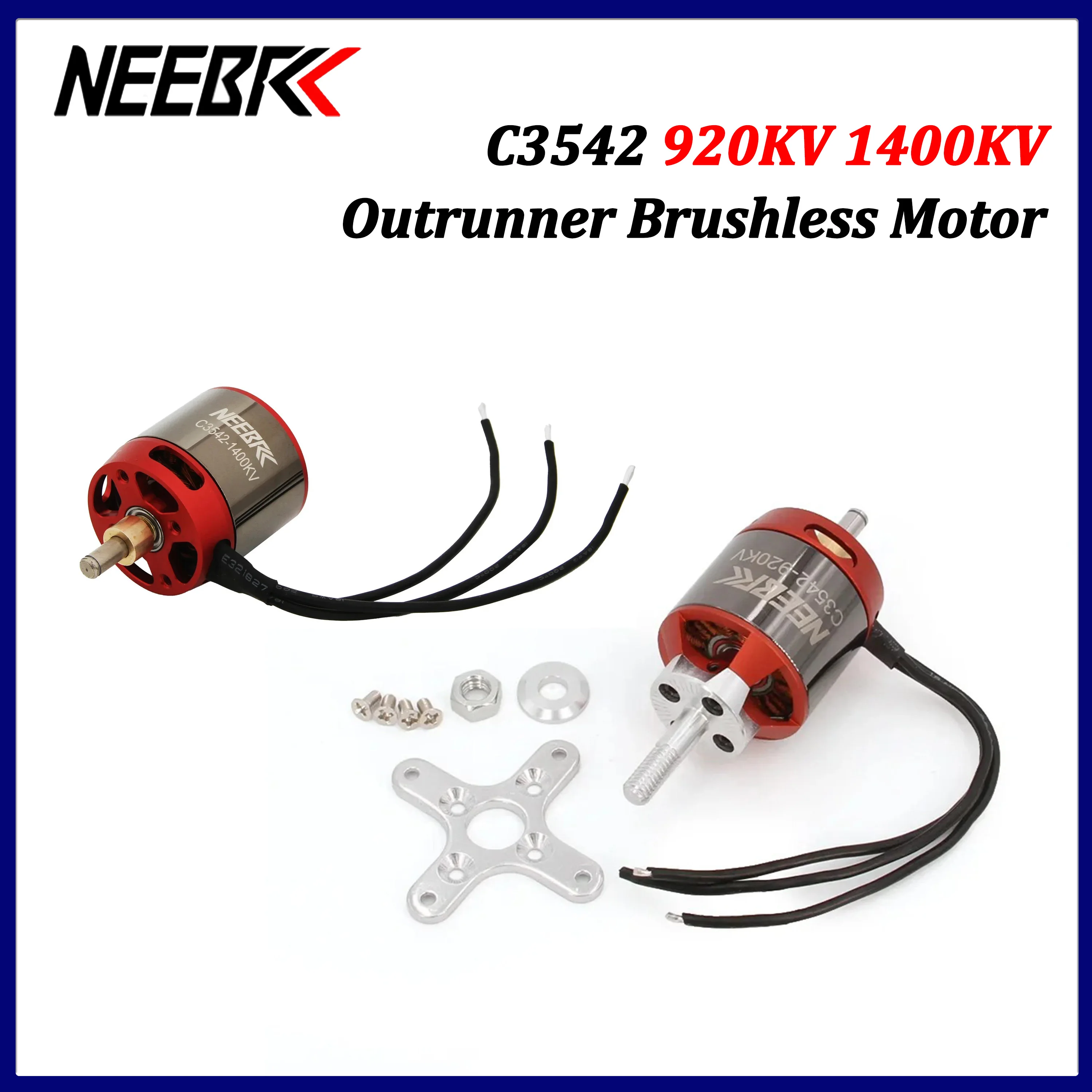 NEEBRC C3542 920KV 1400KV Outrunner Brushless Motor 2-4S for RC Plane Fixed-wing Glider Quadcopter Racing Drone Model Toy Part
NEEBRC C3542 920KV 1400KV Outrunner Brushless Motor 2-4S for RC Plane Fixed-wing Glider Quadcopter Racing Drone Model Toy Part
