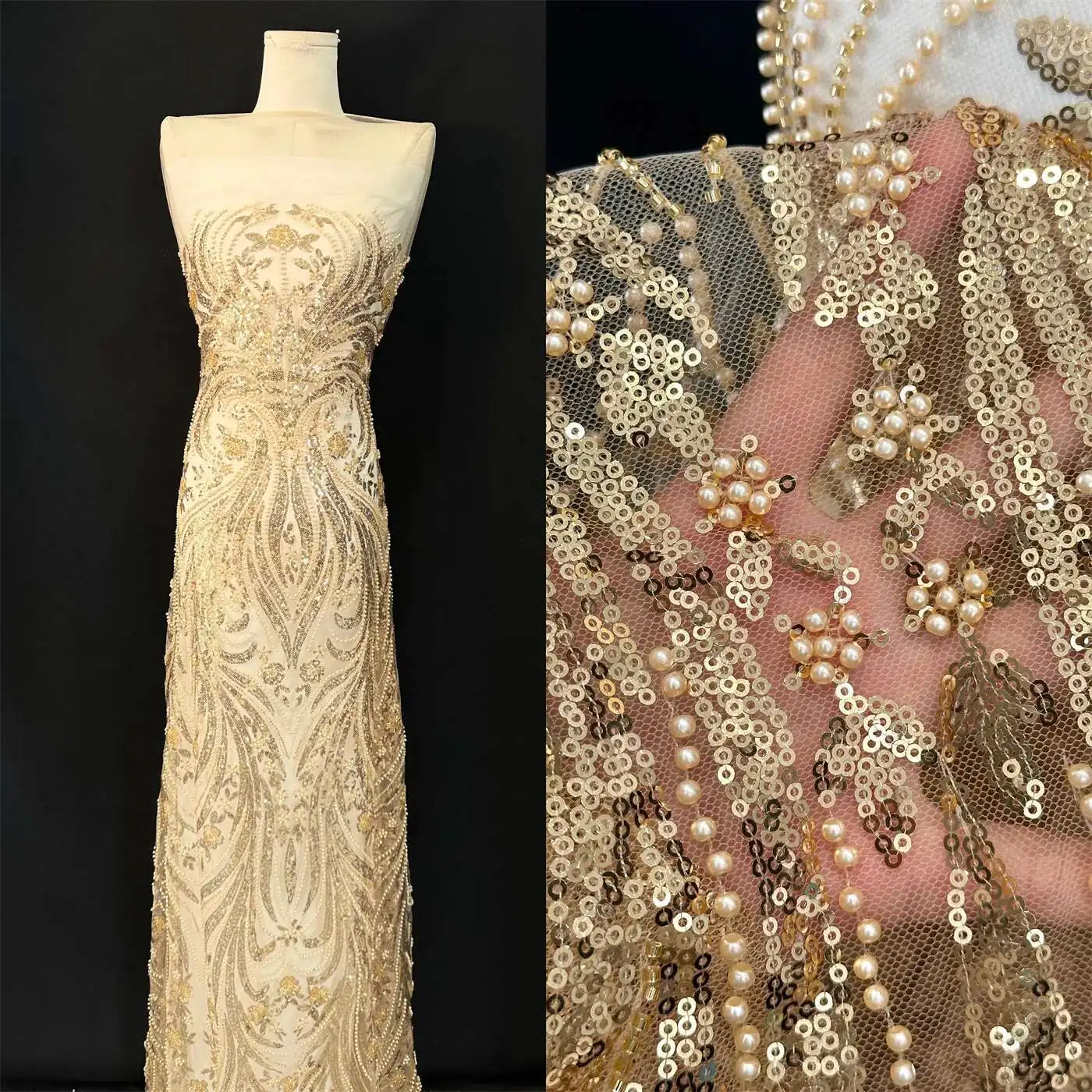2025 High Quality African Sequins Tulle Embroidered Groom Lace Fabric Beaded Sequins Lace Fabric For Nigerian Wedding
2025 High Quality African Sequins Tulle Embroidered Groom Lace Fabric Beaded Sequins Lace Fabric For Nigerian Wedding
