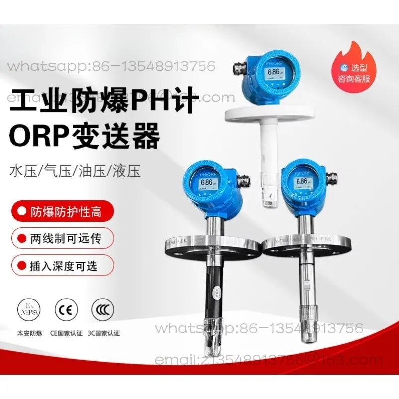 Industrial explosion-proof PH meter Online PH meter Explosion-proof PH/ORP transmitter Two-wire remote transmission integrated
Industrial explosion-proof PH meter Online PH meter Explosion-proof PH/ORP transmitter Two-wire remote transmission integrated