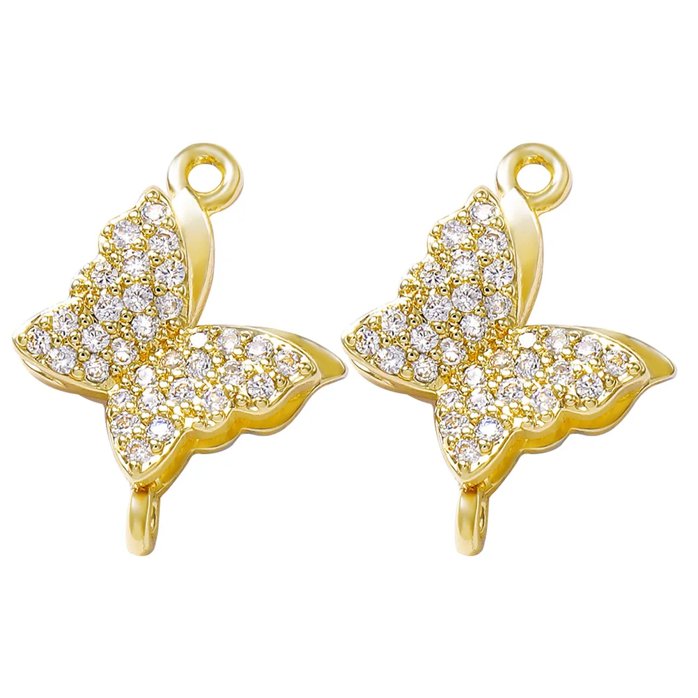 2pcs Metal Butterfly Pendant Charm Crystal Semi-finished DIY Accessories Jewelry Making Bright Charms Necklace Earrings Craft
2pcs Metal Butterfly Pendant Charm Crystal Semi-finished DIY Accessories Jewelry Making Bright Charms Necklace Earrings Craft