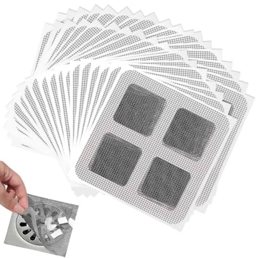100Pcs Disposable Shower Drain Hair Catcher, 4" X 4" Square Shower Floor Drain Mesh Stickers for Bathroom Laundry Bathtub Kitch
100Pcs Disposable Shower Drain Hair Catcher, 4" X 4" Square Shower Floor Drain Mesh Stickers for Bathroom Laundry Bathtub Kitch