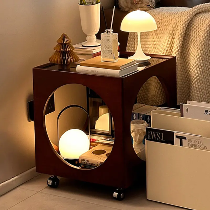 Retro solid wood mobile coffee table, living room sofa corner storage storage table, bedroom bedside table, simple square
Retro solid wood mobile coffee table, living room sofa corner storage storage table, bedroom bedside table, simple square