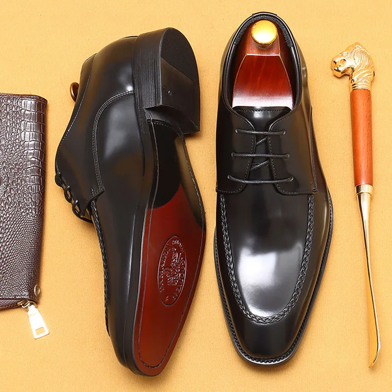 Black Brown Derby Formal Men Shoes Office Fashion Best Man Shoe Cowhide Genuine Leather Dress Business Designer Shoes For Men
Black Brown Derby Formal Men Shoes Office Fashion Best Man Shoe Cowhide Genuine Leather Dress Business Designer Shoes For Men