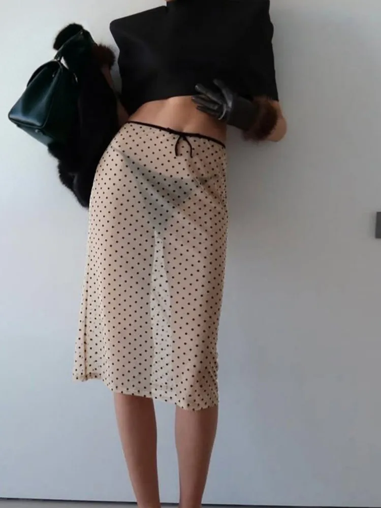 SKMY 2026 Spring New Women Fashion Elegant Slim Fitted A-Line Polka Dot Printed Low-Waist Sheer Mesh Midi Skirts Party Clubwear
SKMY 2026 Spring New Women Fashion Elegant Slim Fitted A-Line Polka Dot Printed Low-Waist Sheer Mesh Midi Skirts Party Clubwear