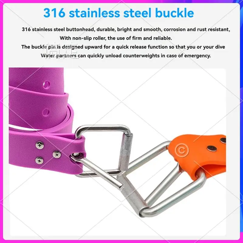 AUU-1.3M Adjustable Scuba Diving Weight Belt With 316 Stainless Steel Buckle Load-Bearing Diving Gear Accessories
AUU-1.3M Adjustable Scuba Diving Weight Belt With 316 Stainless Steel Buckle Load-Bearing Diving Gear Accessories