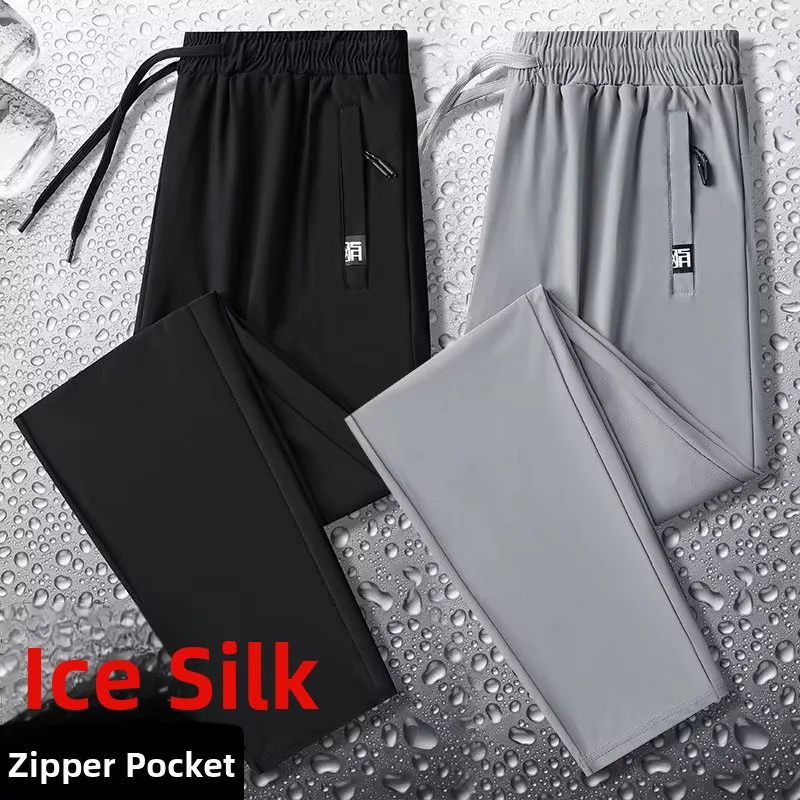 Ice Silk Quick Dry Elastic Sports Pants Women's Summer Thin Loose Breathable Casual Pants plus Size Straight Leg Trousers
Ice Silk Quick Dry Elastic Sports Pants Women's Summer Thin Loose Breathable Casual Pants plus Size Straight Leg Trousers