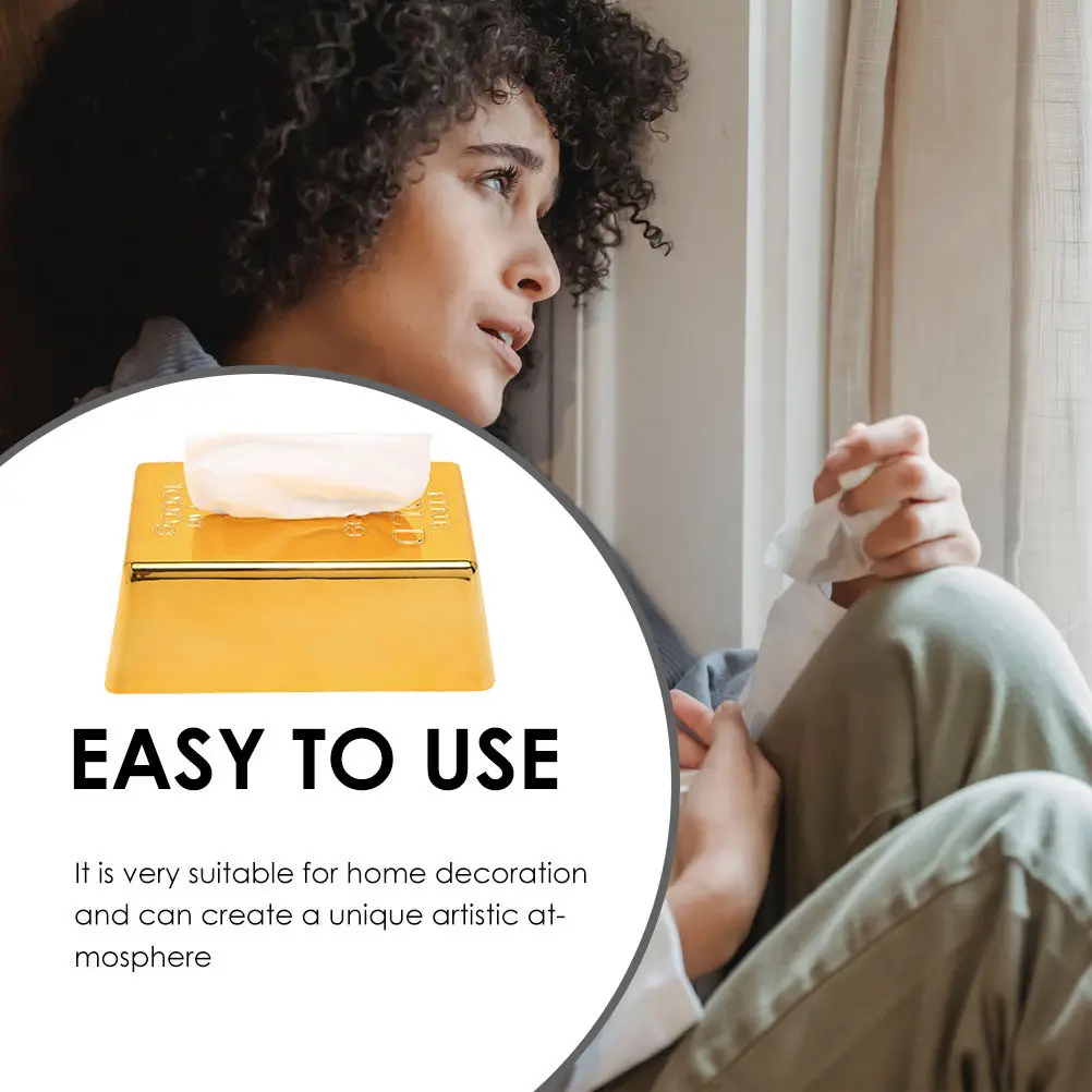 Декоративная коробка для салфеток в дизайне золотого слитка, универсальный органайзер для дома, офиса и автомобиля
Декоративная коробка для салфеток в дизайне золотого слитка, универсальный органайзер для дома, офиса и автомобиля