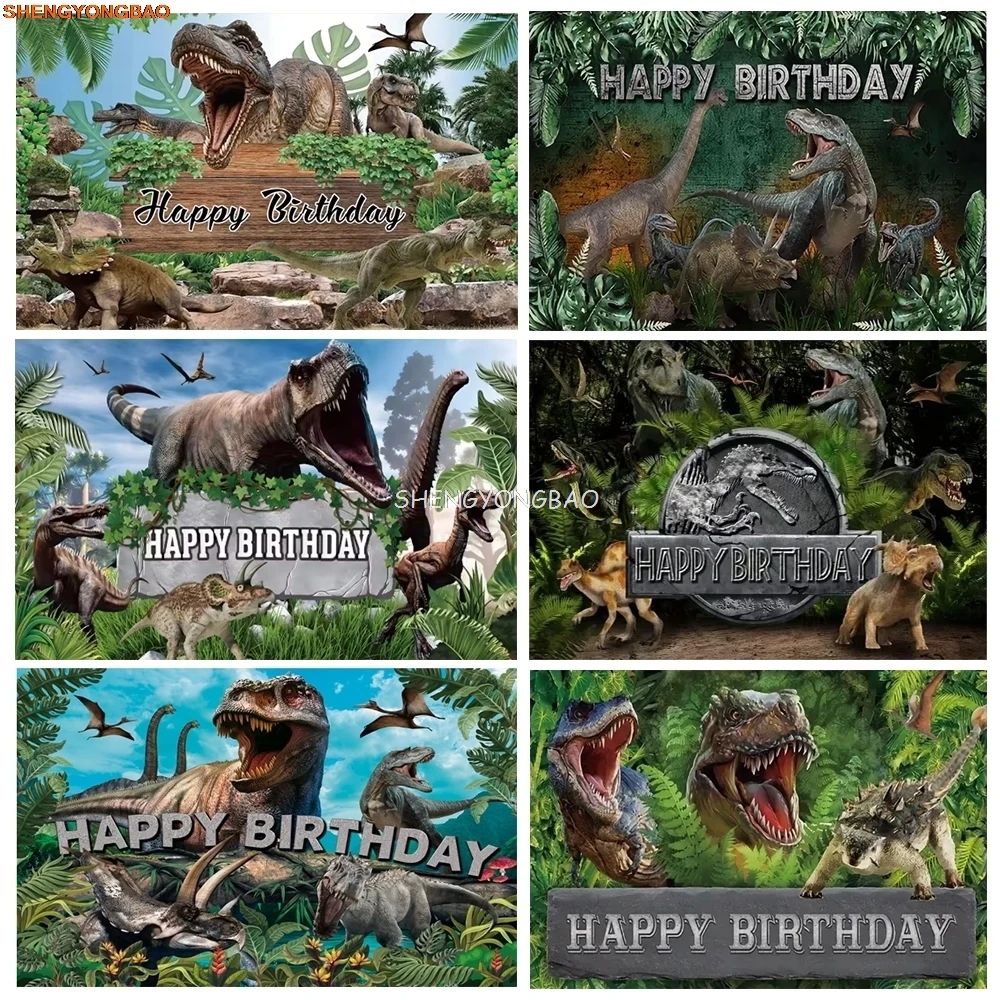 Tropical Jungle Dinosaur Birthday Party Background Jurassic Park Woodland Tyrannosaurus Baby Shower Photography Backdrops RF-08
Tropical Jungle Dinosaur Birthday Party Background Jurassic Park Woodland Tyrannosaurus Baby Shower Photography Backdrops RF-08