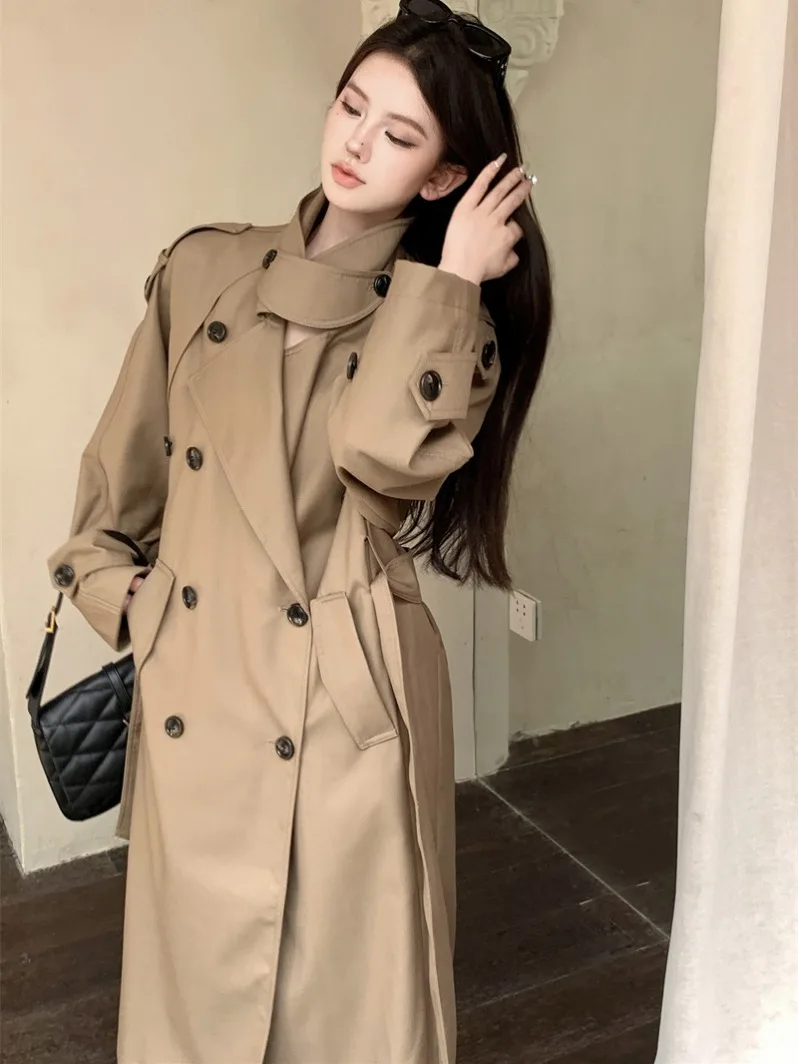Ретро-пальто с отложным воротником, двубортное, на пуговицах, для девушек, зимняя верхняя одежда в корейском стиле, свободный крой, однотонное, без капюшона
Ретро-пальто с отложным воротником, двубортное, на пуговицах, для девушек, зимняя верхняя одежда в корейском стиле, свободный крой, однотонное, без капюшона