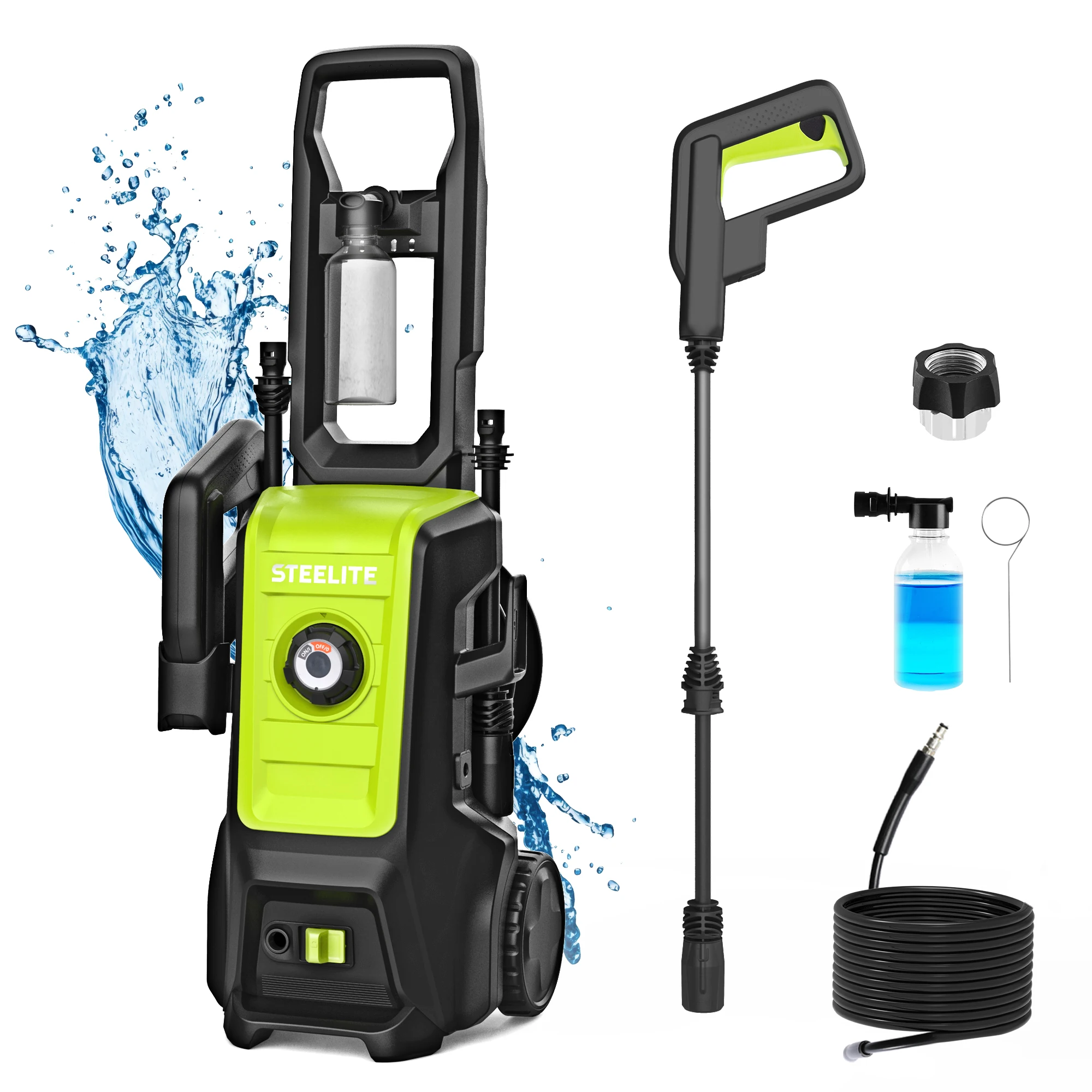 Deli Steelite Electric Pressure Washer, 3500 PSI, Max 2.25 GPM Portable Power Washer with Adjustable Nozzles, Extended Hose
Deli Steelite Electric Pressure Washer, 3500 PSI, Max 2.25 GPM Portable Power Washer with Adjustable Nozzles, Extended Hose