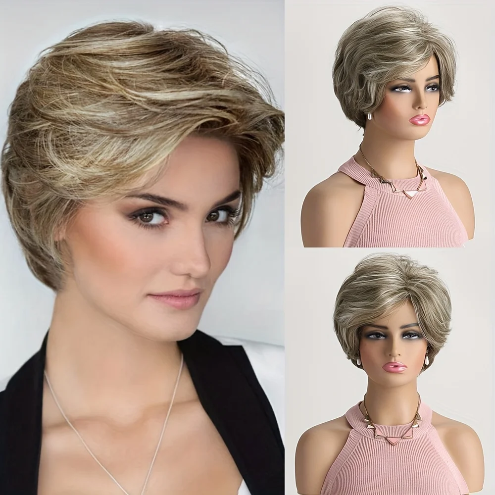 1 парик из синтетического волокна, подходит для женщин - волнистая форма, подходит для повседневного ношения.
1 парик из синтетического волокна, подходит для женщин - волнистая форма, подходит для повседневного ношения.