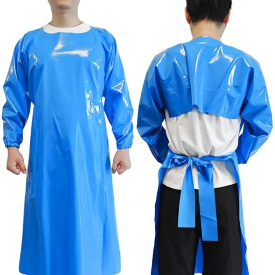 ELEBOX Waterproof Apron with Long Sleeves, Safety Apron Work Uniform for Men and Women, Chemical Resistance Anti-Tear Apron
ELEBOX Waterproof Apron with Long Sleeves, Safety Apron Work Uniform for Men and Women, Chemical Resistance Anti-Tear Apron
