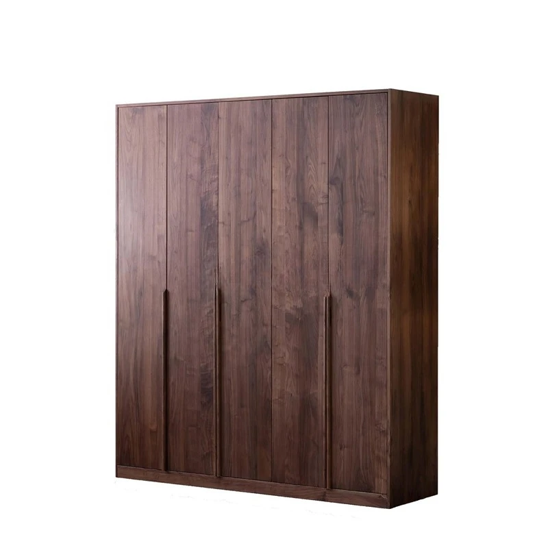 North American black walnut wardrobe, multi-functional clothes hanging rod for storage, simple solid wood
North American black walnut wardrobe, multi-functional clothes hanging rod for storage, simple solid wood