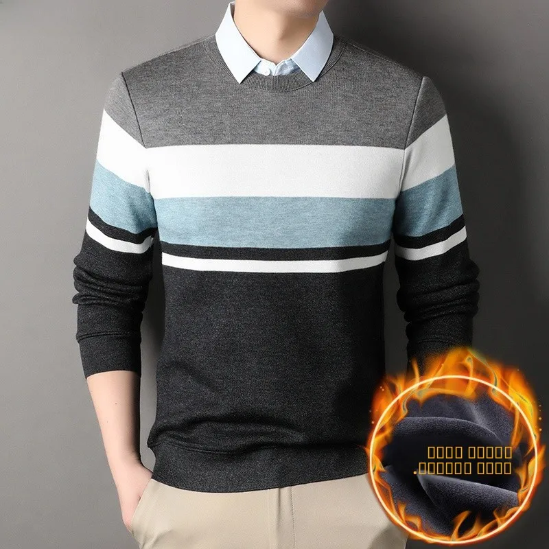 Men's Thiened Fce Lined One-Piece irt Collar Knitted Sweater Autumn Winter Warm Base Layer Faion Urban Sle Casual ...
Men's Thiened Fce Lined One-Piece irt Collar Knitted Sweater Autumn Winter Warm Base Layer Faion Urban Sle Casual ...