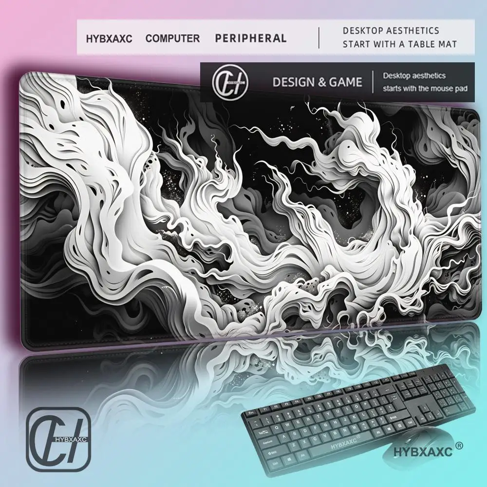 HYBXAXC Black and White Aesthetic Desk Mat, Black Desk Decor, Monochrome Mousepad, Aesthetic Mouse Pad, for Her, Office Gifts
HYBXAXC Black and White Aesthetic Desk Mat, Black Desk Decor, Monochrome Mousepad, Aesthetic Mouse Pad, for Her, Office Gifts