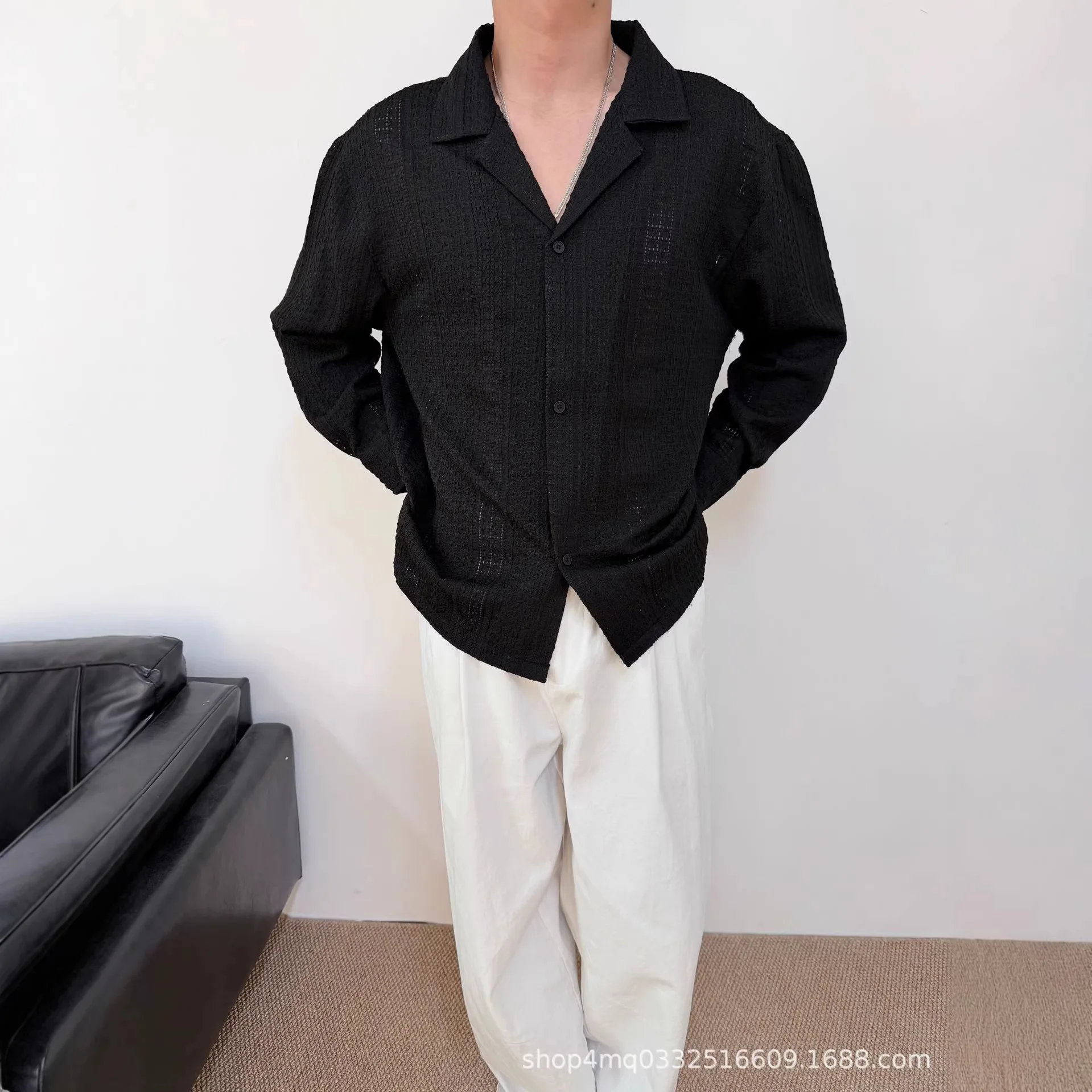 Spring Autumn New Fashion Men's Solid Color Turn-down Collar Long Sleeve Daily Simple Basic Knitted Shirts Coats Male Coats Tops
Spring Autumn New Fashion Men's Solid Color Turn-down Collar Long Sleeve Daily Simple Basic Knitted Shirts Coats Male Coats Tops
