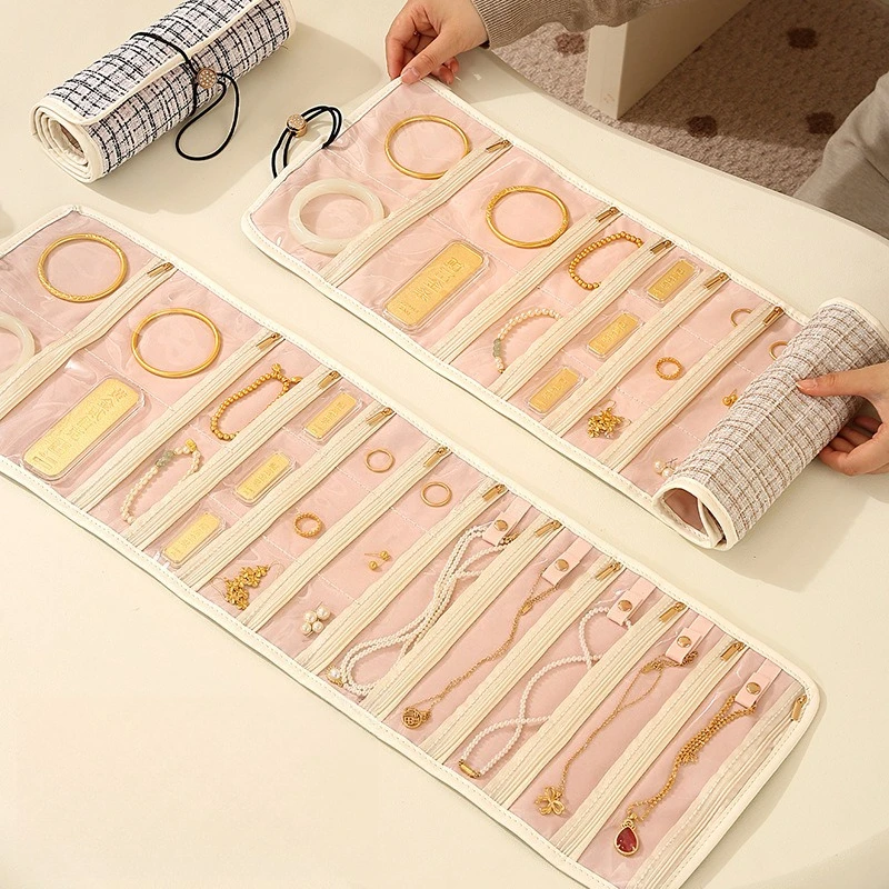 Elegant Jacquard Jewelry Organizer Pouch - Large Capacity Travel Roll-up Storage Bag for Necklaces Rings Earrings
Elegant Jacquard Jewelry Organizer Pouch - Large Capacity Travel Roll-up Storage Bag for Necklaces Rings Earrings